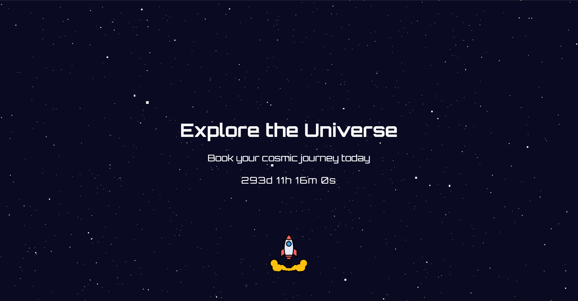 Space Landing Page